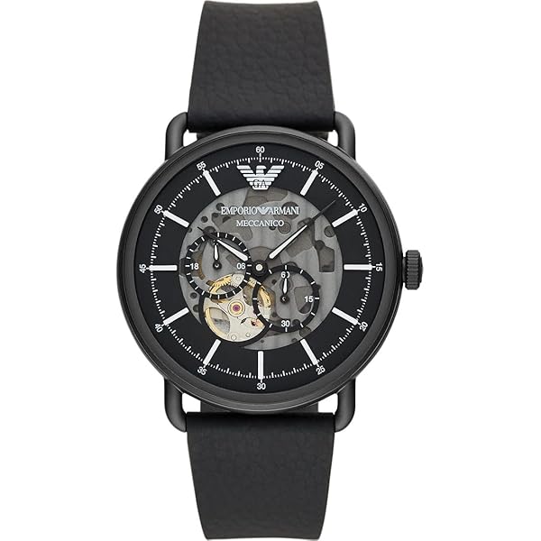 Emporio Armani Men's Automatic, Black-Tone Stainless Steel Watch